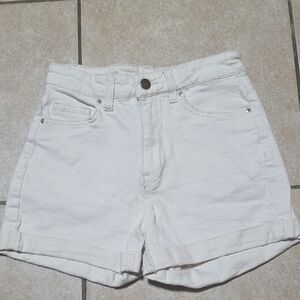 H&M Off-White Jean Shorts